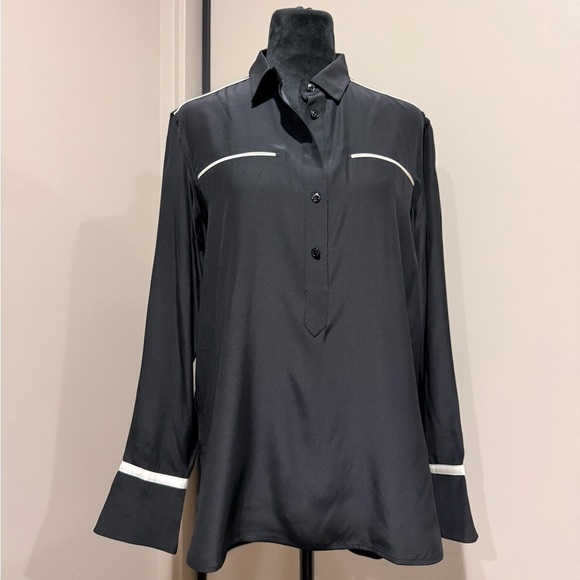 rag & bone Tops - Rag & Bone Black Button Down Shirt with White Accents